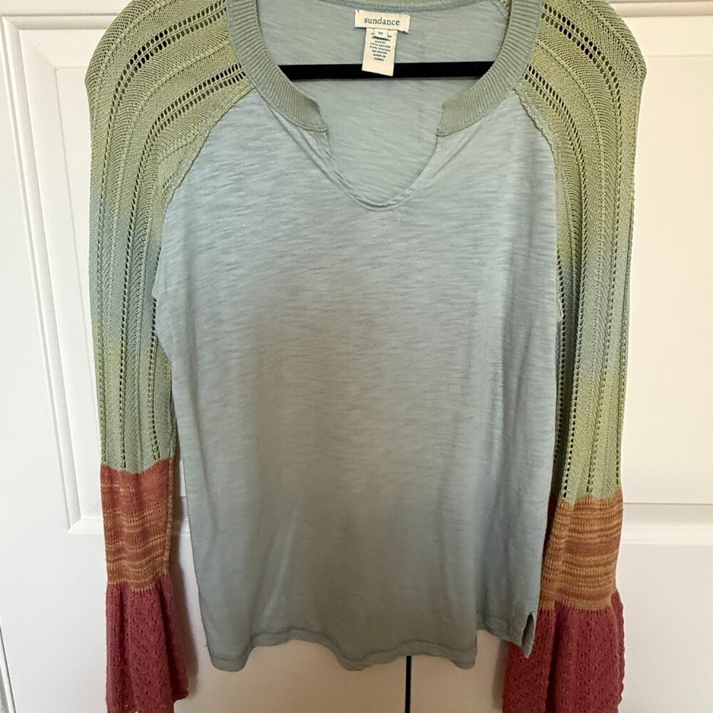 Sundance Cozy Canyon Knit Bell Sleeve Top Size M